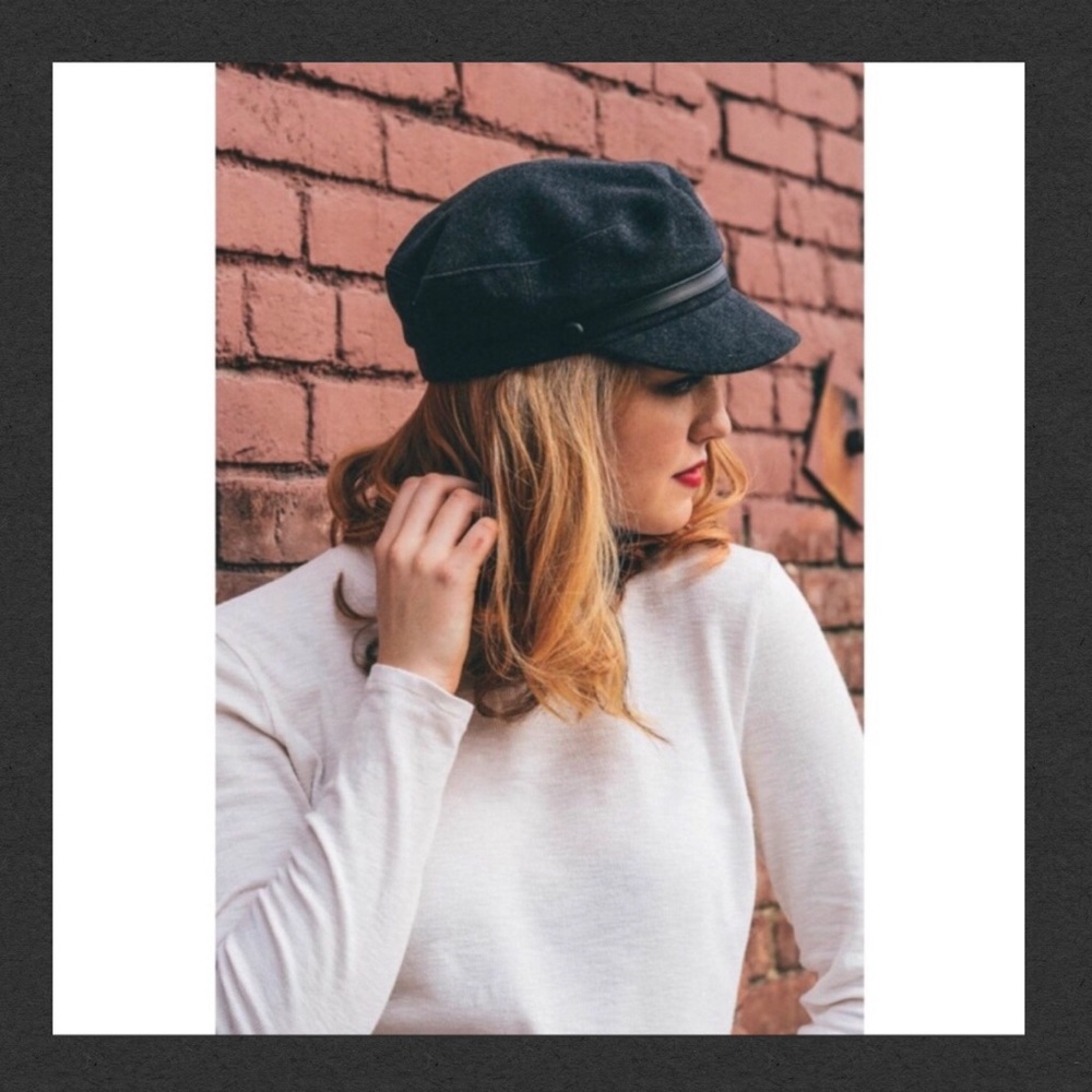 NEW - CHARCOAL NEWSBOY CAP/HAT